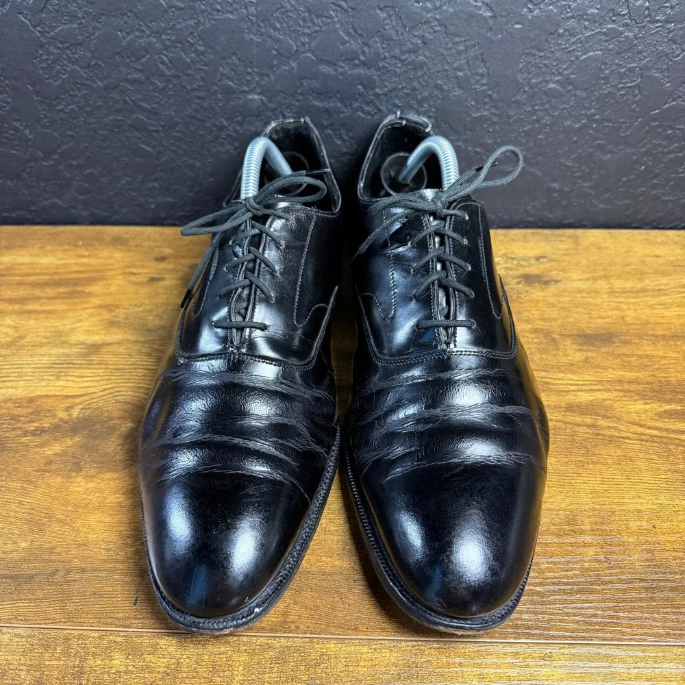 Brooks‎ Brothers Brooks English 911 Black Leather Oxford Mens 9C